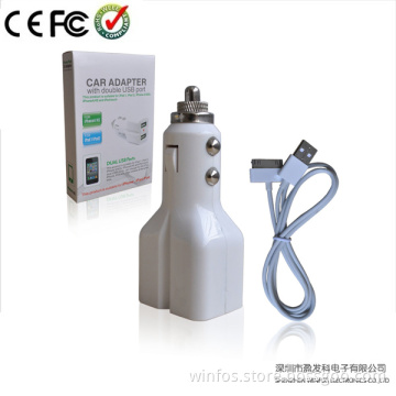 for iPad/iPhone Car Adapter with Double USB Port